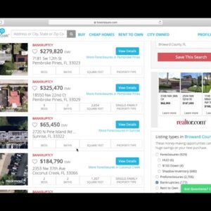 How to find  Bankruptcy homes for sale   Listing type