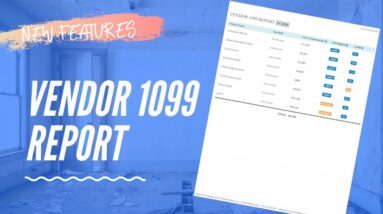 New Vendor 1099 Report