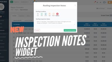 New Inspection Notes Widget